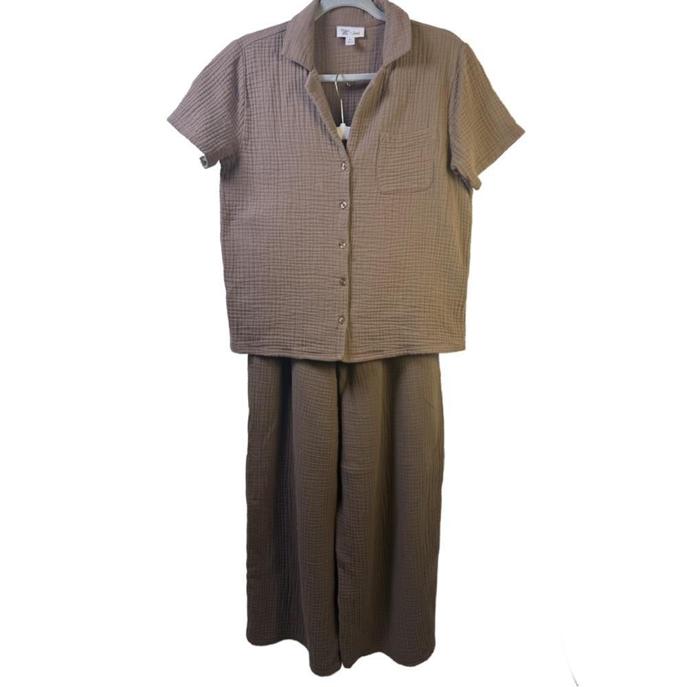 Jenni cotton pant and shirt set
